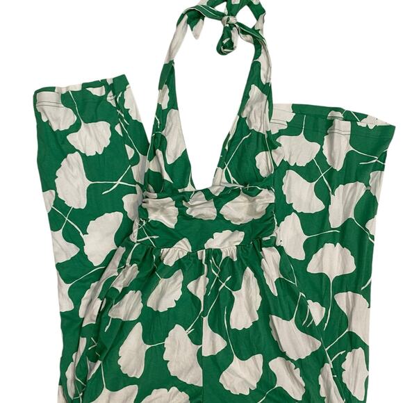 Diane Von Furstenberg for Target Green/White Tie Over the Head Jumpsuit Size XS - Picture 5 of 7